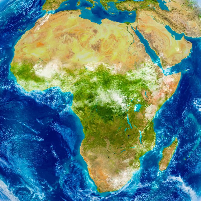 mappa del continente africano