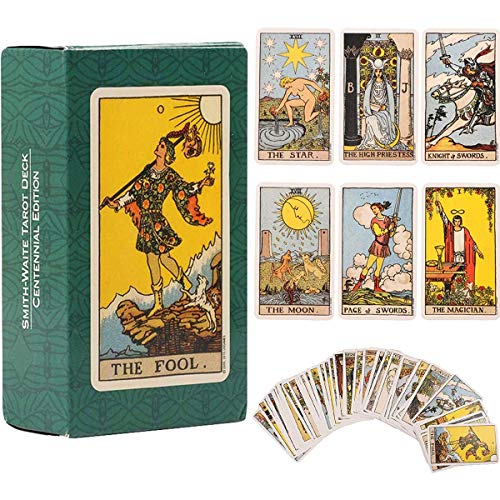Set Gioco tavolo carte tarocchi Carta di Divinazione della dea Effetto flash 
