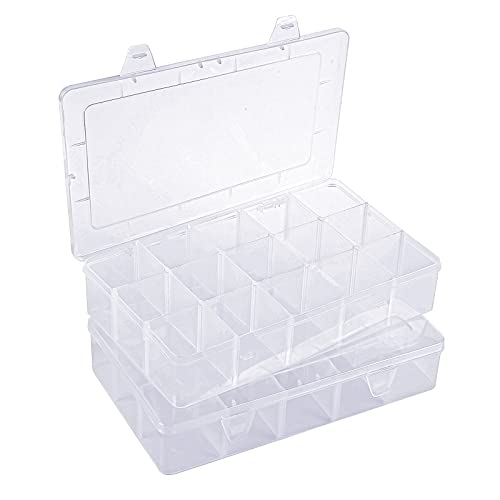 CONTENITORE BOX in PLASTICA 5 SCOMPARTI Trasparente Plastico Scatola Multiuso 