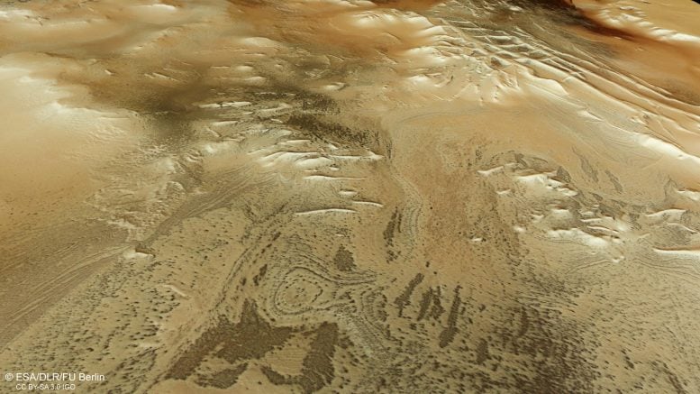 Veduta prospettica della città Inca di Marte