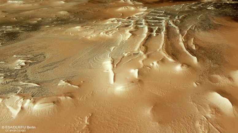 Veduta prospettica della città Inca di Marte