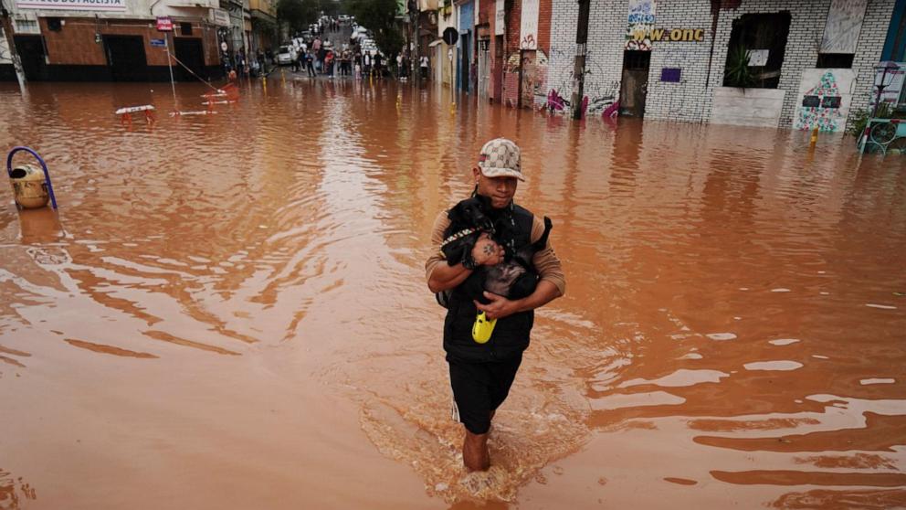 Caramelo, un cavallo brasiliano bloccato su un tetto a causa di un'alluvione, è stato salvato dopo aver scioccato la nazione